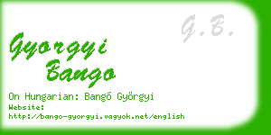 gyorgyi bango business card